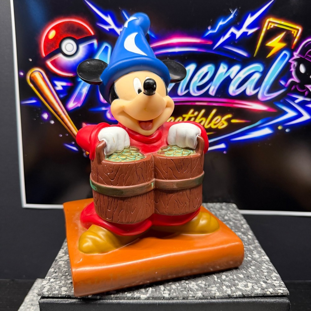Disney Mickey Mouse Sorcerer Apprentice Fantasia Coin Bank Walt Disney World